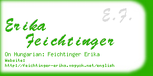 erika feichtinger business card